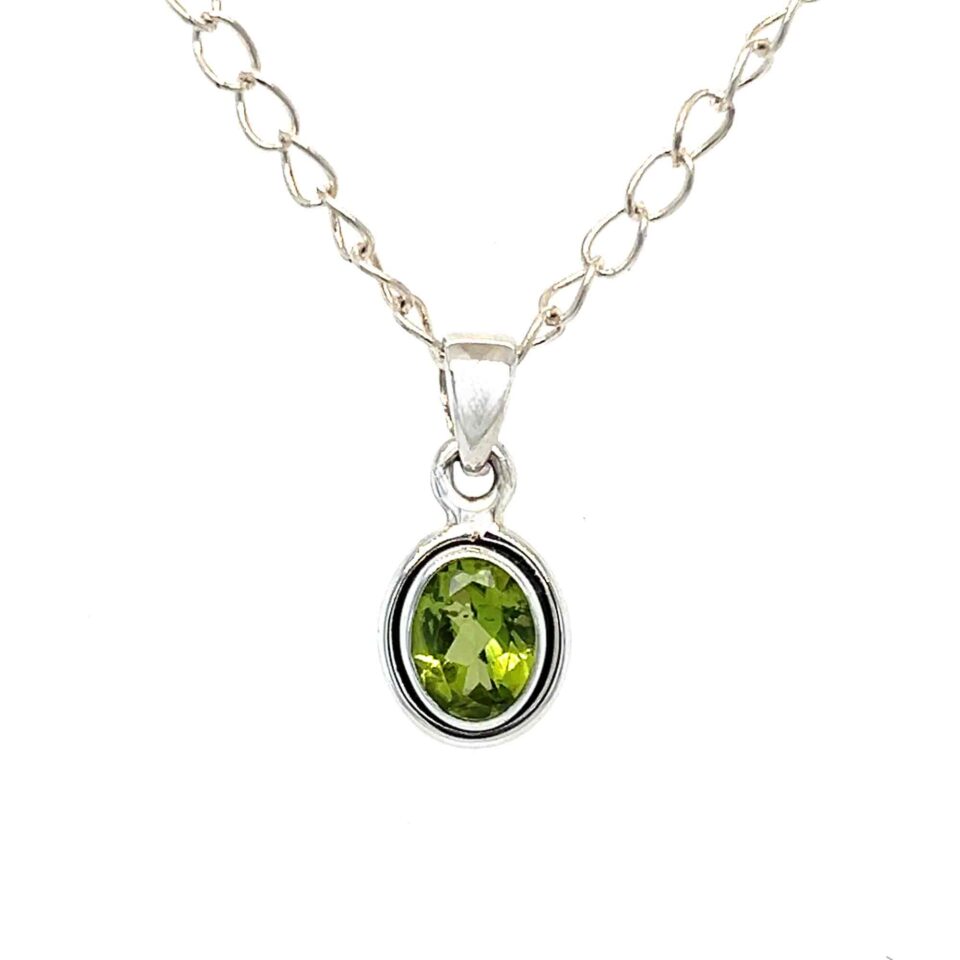 Peridot Silver Necklace