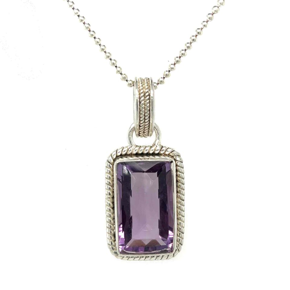 Amethyst Faceted Necklace #867Y