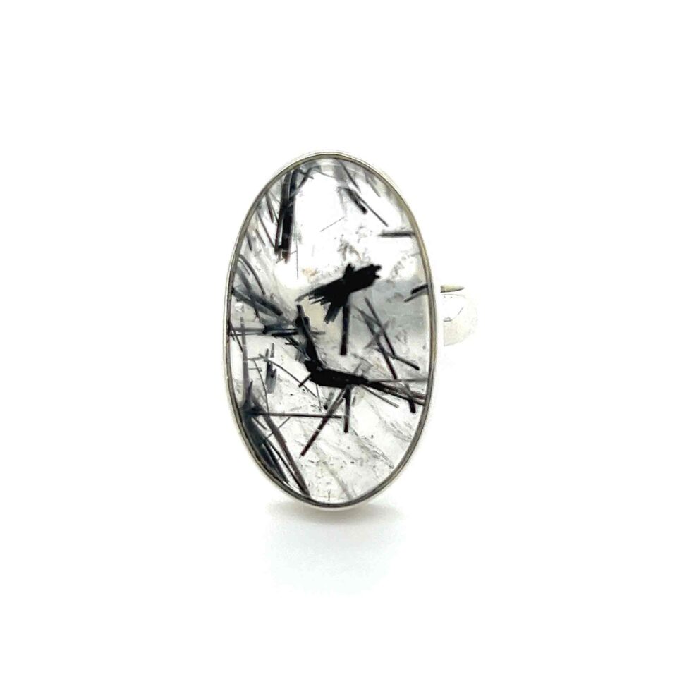 Tourmalined Quartz Ring