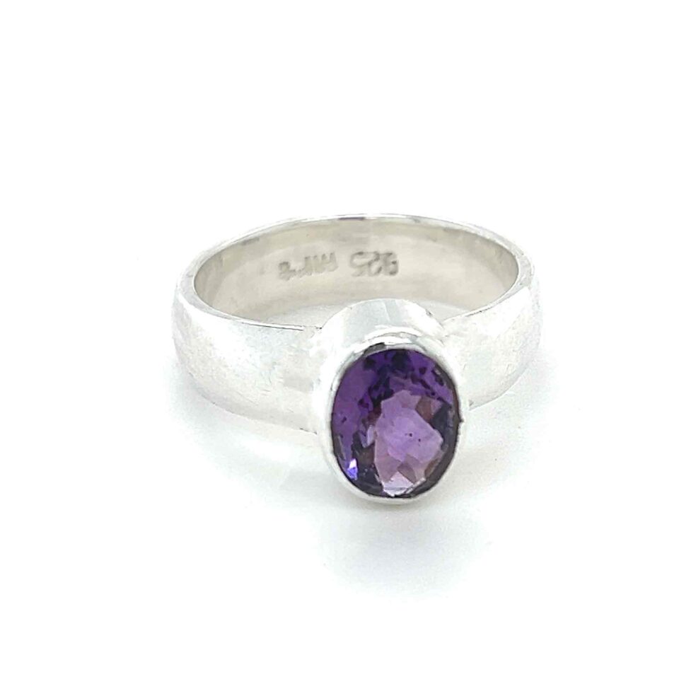 Faceted Amethyst Ring