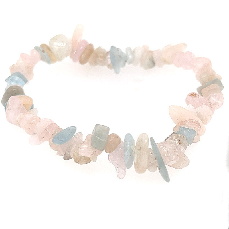 Morganite Aquamarine Chip Bracelet