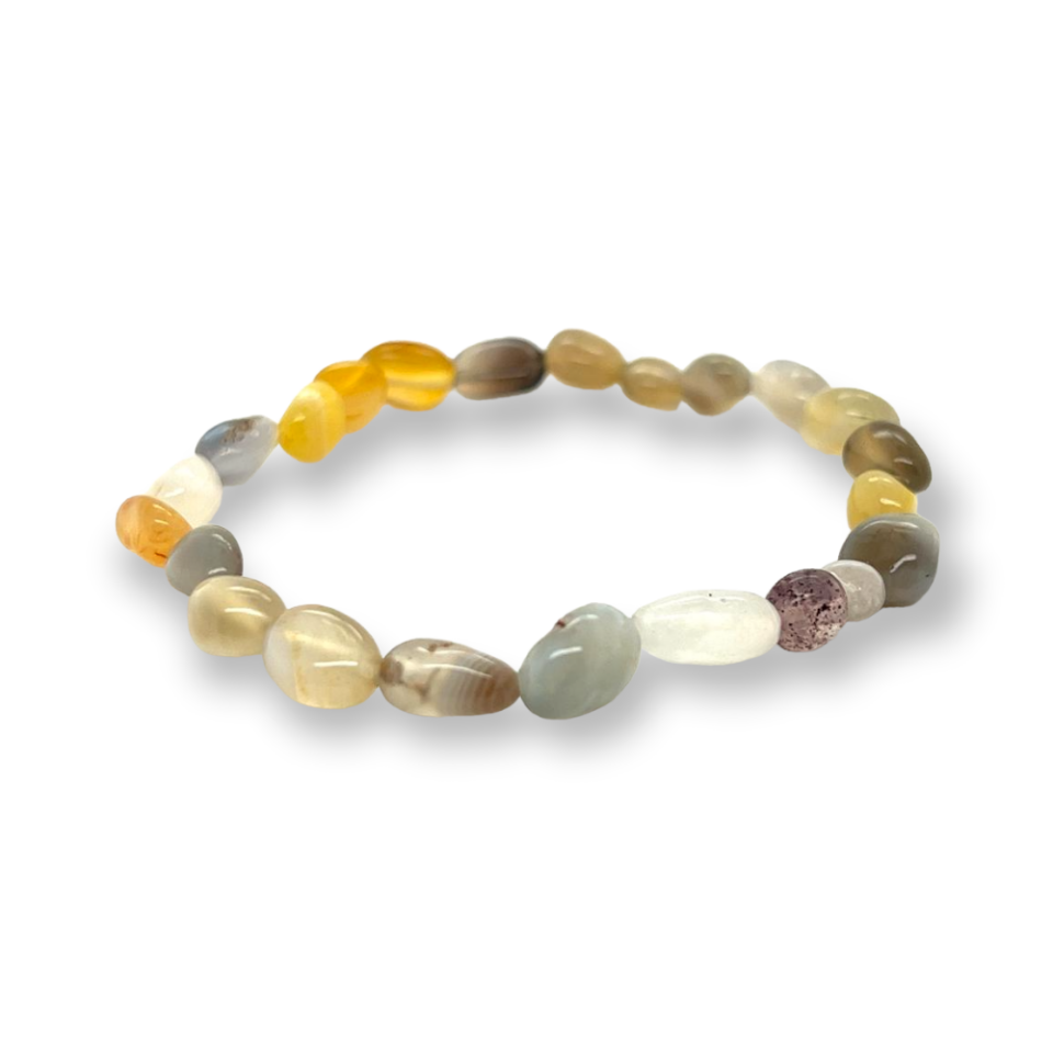 Natural Agate Bead Bracelet