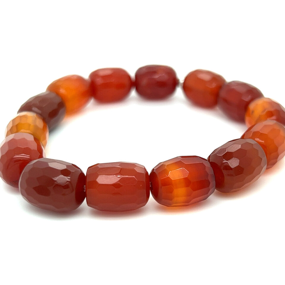 Carnelian Faceted Bead Bracelet