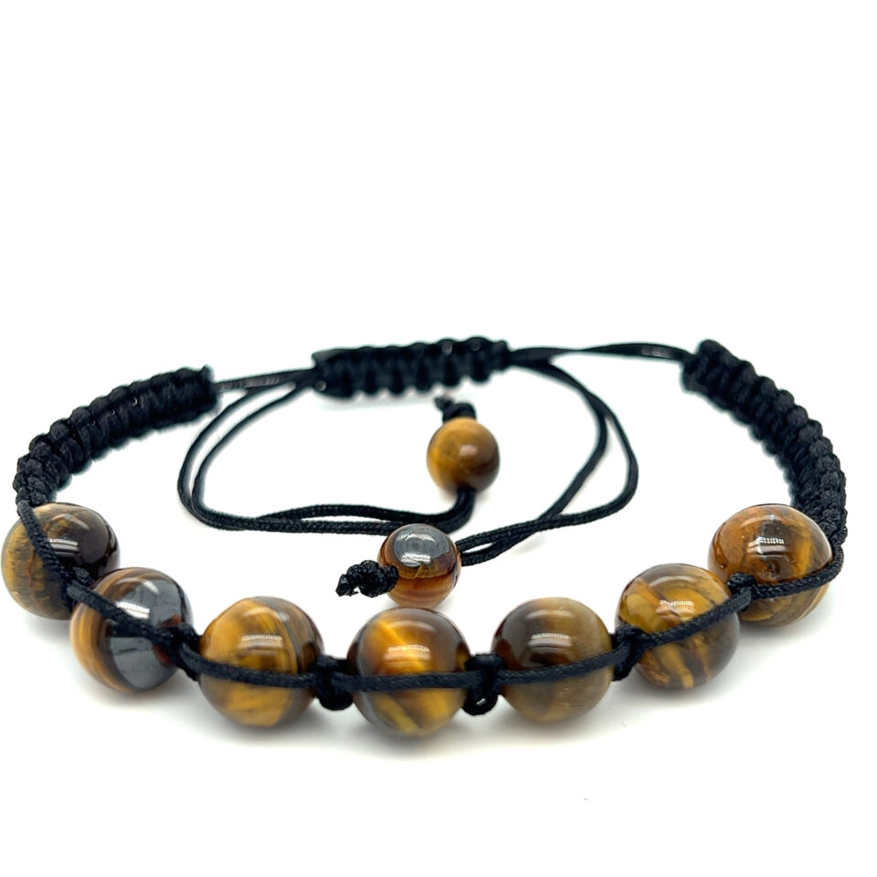 Tiger Eye Round Bead Bracelet