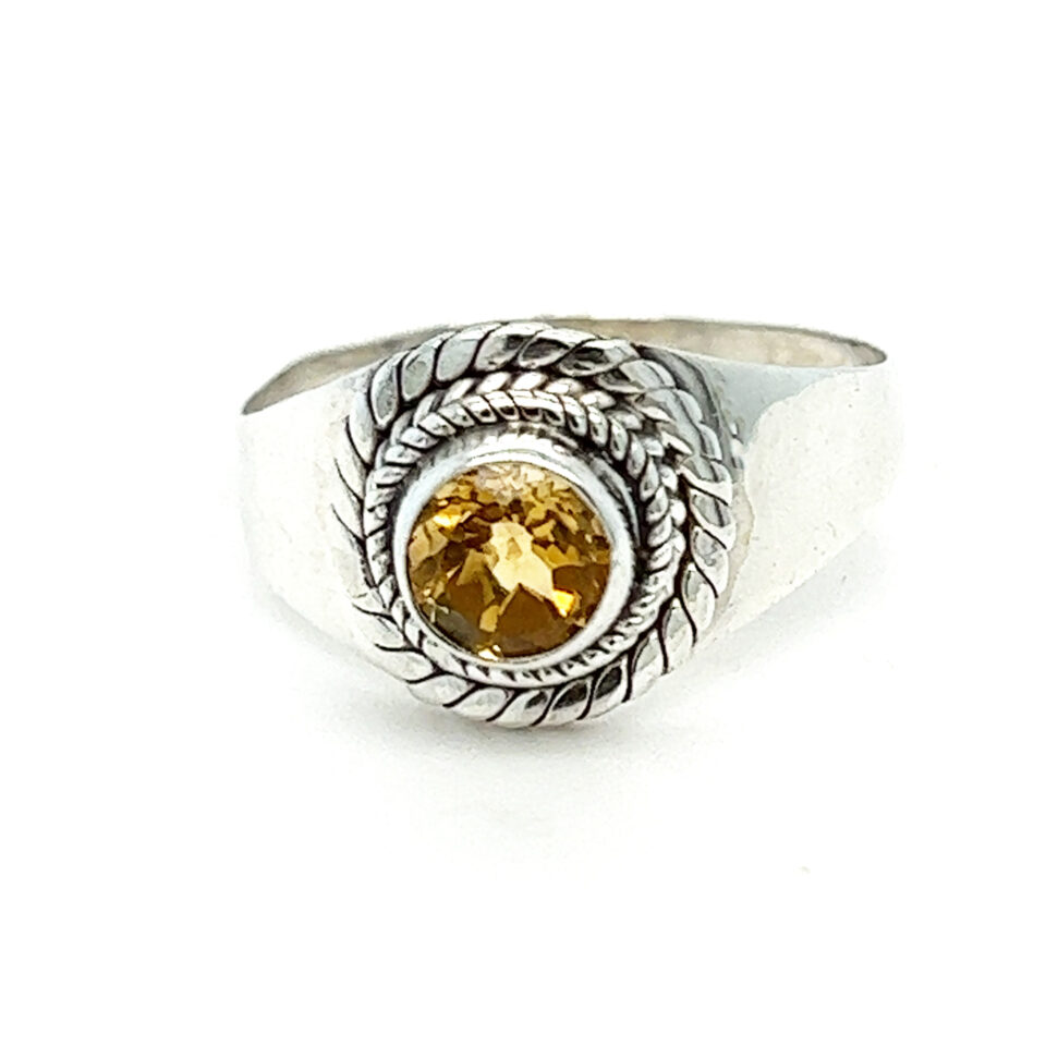 Citrine Filigree Ring