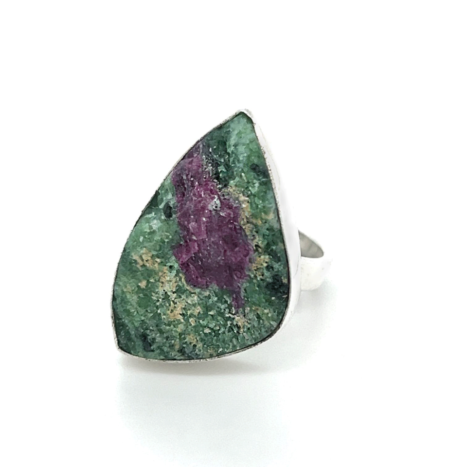 Raw Ruby Zoisite Adjustable Ring