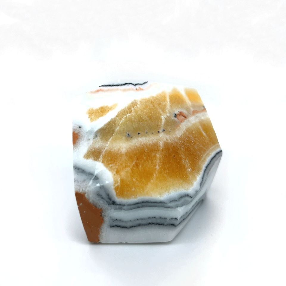 Orange & Zebra Calcite Specimen