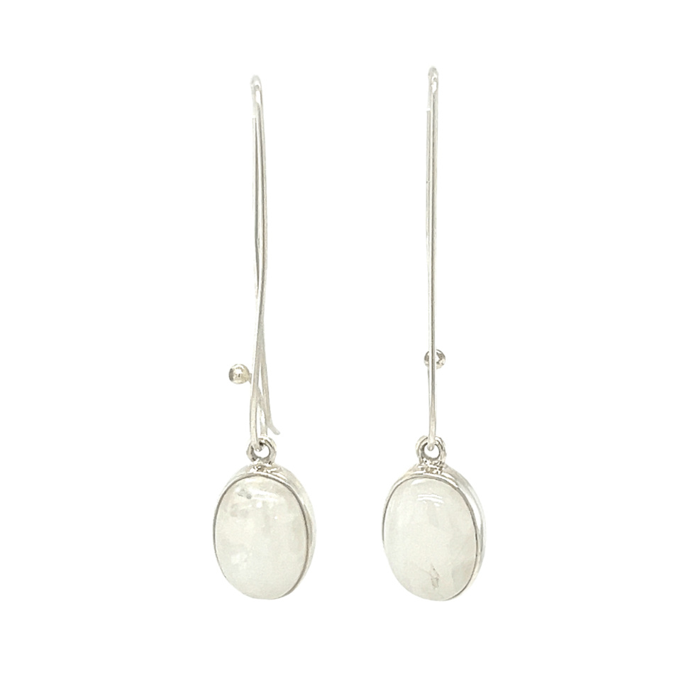 Rainbow Moonstone Drop Earrings