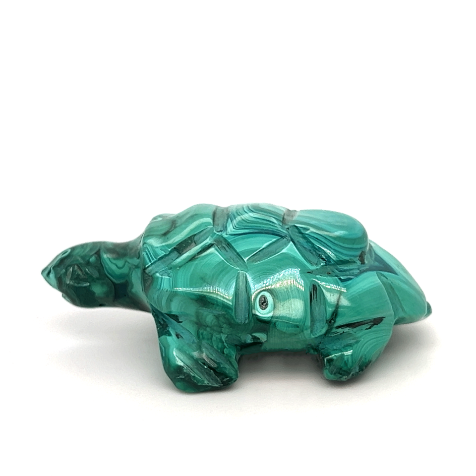 Carved Malachite Turtle